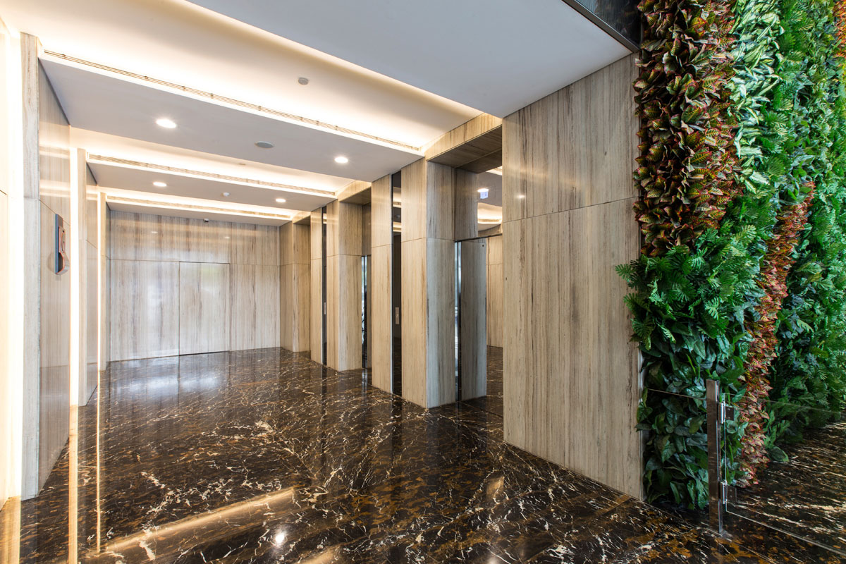 SCAPE-scape lobby with its tinted floor and impeccable walls